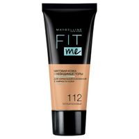 Крем тональный теплый бежевый Fit Me Maybelline/Мэйбиллин 30мл тон 112