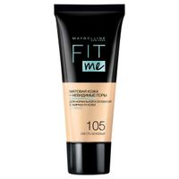 Крем тональный светло бежевый Fit Me Maybelline/Мэйбиллин 30мл тон 105