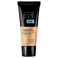 Крем тональный темно-песочный Fit Me Maybelline/Мэйбиллин 30мл тон 129