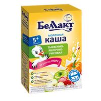 Каша молочная рисовая с тыквой и яблоком Беллакт 250г