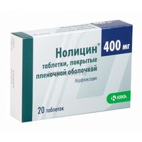 Нолицин таб п/о плен. 400мг 20шт