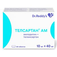 Телсартан АМ таблетки 0,01г+0,04г 28шт