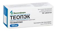 Теопэк таблетки с пролонгированным высвобождением 100мг 50шт