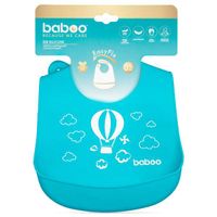 Фартук нагрудный силиконовый бирюзовый Transport 4 мес+ BABOO миниатюра фото №6