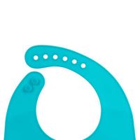 Фартук нагрудный силиконовый бирюзовый Transport 4 мес+ BABOO