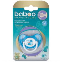 Соска-пустышка латексная круглая Tansport 0 мес+BABOO