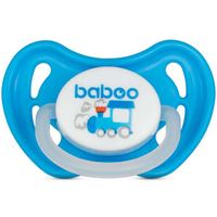 Соска-пустышка силиконовая скошенная ночная Transport 0 мес+ BABOO миниатюра фото №4