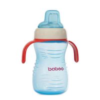 Поильник с силиконовым носиком 260 мл. голубой 6 мес+ BABOO