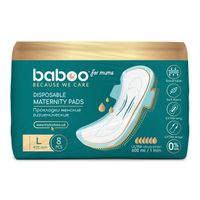 Прокладки женские гигиенические 8 шт, р. L BABOO миниатюра