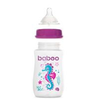 Бутылочка с соской силиконовой широкая 250 мл. Sea life 3 мес+ BABOO миниатюра фото №3