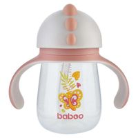 Кружка-поильник с трубочкой 260 мл. розовая Butterfly 9 мес+ BABOO миниатюра фото №6