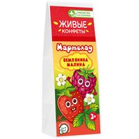 Мармелад желейный земляника и малина Лакомства для здоровья 105г миниатюра фото №2