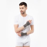 Бандаж на лучезапястный сустав Habic, серый, правый,обхват 14-15см р.1