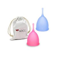 Набор менструальных чаш Comfort Cup NDCG: Голубая р.M+Розовая р.M миниатюра фото №2