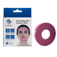 Тейп кинезио для лица розовый Matwave 1см х 5м миниатюра