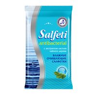 Салфетки влажные антибактериальные с экстрактом чайного дерева Salfeti 10шт