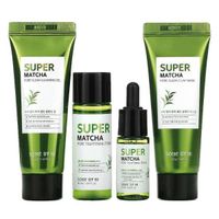 Набор: гель, маска, тонер, сыворотка Super matcha pore care starter kit Some By Mi 124мл