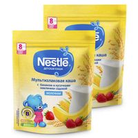 Каша сухая молочная мультизлаковая вкус банана и земляники Nestle/Нестле дой-пак 220г миниатюра фото №13