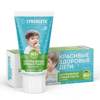 Паста зубная ванильный пломбир натуральная детская от 3 до 6 лет Synergetic 50г