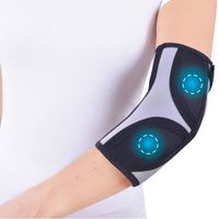 Бандаж для коленного и локтевого сустава с аппликатором биомагнитным Крейт А-400, черно-серый, р.6