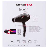 Фен черный с 2 насадками Luminoso+ Pro Babyliss/Бэбилис миниатюра фото №3