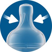 Бутылочка с широким горлышком и силиконовой соской средний поток с 3 мес. Anti-colic Philips Avent 330мл (SCF816/17) миниатюра фото №2