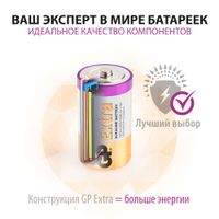 Батарейка алкалиновая D LR20 1,5V Extra GP/ДжиПи 2шт миниатюра фото №7