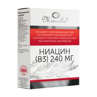 Ниацин В3 Mirrolla/Мирролла таблетки 0,24г 40шт