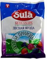 Леденцы с витамином С лесные ягоды без сахара Sula/Сула пак. 60г