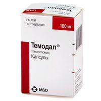Темодал капсулы 180мг 5шт