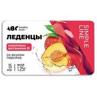 Леденцы комплекс витамин B со вкусом персика ABC Healthy Food ABC Healthy Food 18г