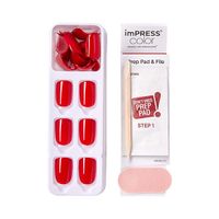 Лак твердый однотонный фиеста длина короткая Impress Manicure Color Kiss миниатюра фото №2