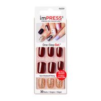 Лак твердый акцент бургундский виноградник длина короткая Impress Manicure Accents Kiss