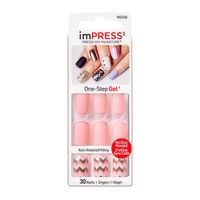 Лак твердый акцент розовый мусс длина короткая Impress Manicure Accents Kiss