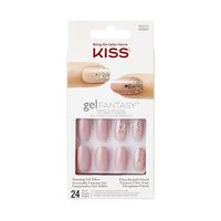 Набор накладных ногтей с клеем Розовая пыль короткой длины 28шт. Nude Nails Kiss