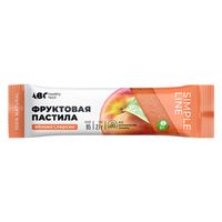 Пастила фруктовая яблоко и персик для детей от 3 лет без сахара ABC Healthy Food 27г