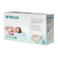 Подушка под голову с эффектом памяти для детей от 3л Trelax/Трелакс Respectababy П35, 27х44х8см миниатюра фото №4