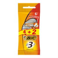 Станки одноразовые с тремя лезвиями Sensitive 3 Bic/Бик 4+2шт