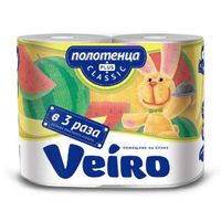 Полотенца бумажные 2-х слойные белые Classic Plus Вейро 2шт