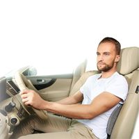 Подушка ортопедическая под спину Trelax/Трелакс Autoback П12 черный, 25х29х6см