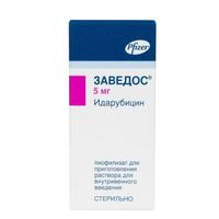 Заведос лиоф. д/приг. р-ра в/в введ. 5мг