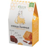 Хлебцы льняные с медом и корицей Oleos/Олеос 100г