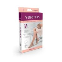 Чулки компрессионные 2C202 класс компрессии 2 бежевый Venoteks/Венотекс р.S миниатюра фото №3
