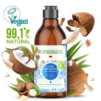Гель для душа кокос и масло макадамии Synergetic 380мл миниатюра фото №2