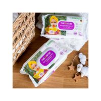 Салфетки влажные детские 0+ алоэ вера и нежный хлопок гипоаллергенные Pure&Nature Synergetic 90шт миниатюра фото №2