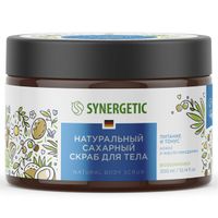 Скраб для тела натуральный биоразлагаемый питание и тонус кокос и масло макадамии Synergetic 300мл миниатюра фото №3