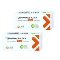 2Х Топирамат-Алси таблетки п/о плен. 25мг 30шт