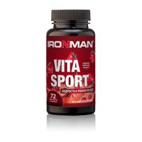 Вита спорт с янтарной кислотой земляника Ironman таблетки жевательные 72шт