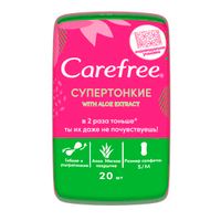 Прокладки Carefree (Кэфри) ежедневные Супертонкие Aloe 20 шт.