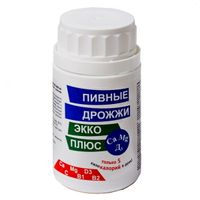 Дрожжи пивные магний+кальций+Д3 Экко Плюс таблетки 100шт